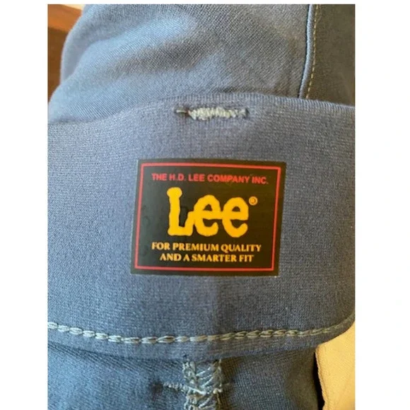 Lee Ultra Soft Waistband Womens Pull on 16W S Wide High Rise Blue Pants NEW - Picture 4 of 6
